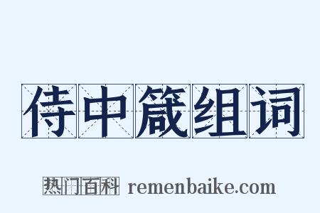 侍中箴组词是什么意思的图片